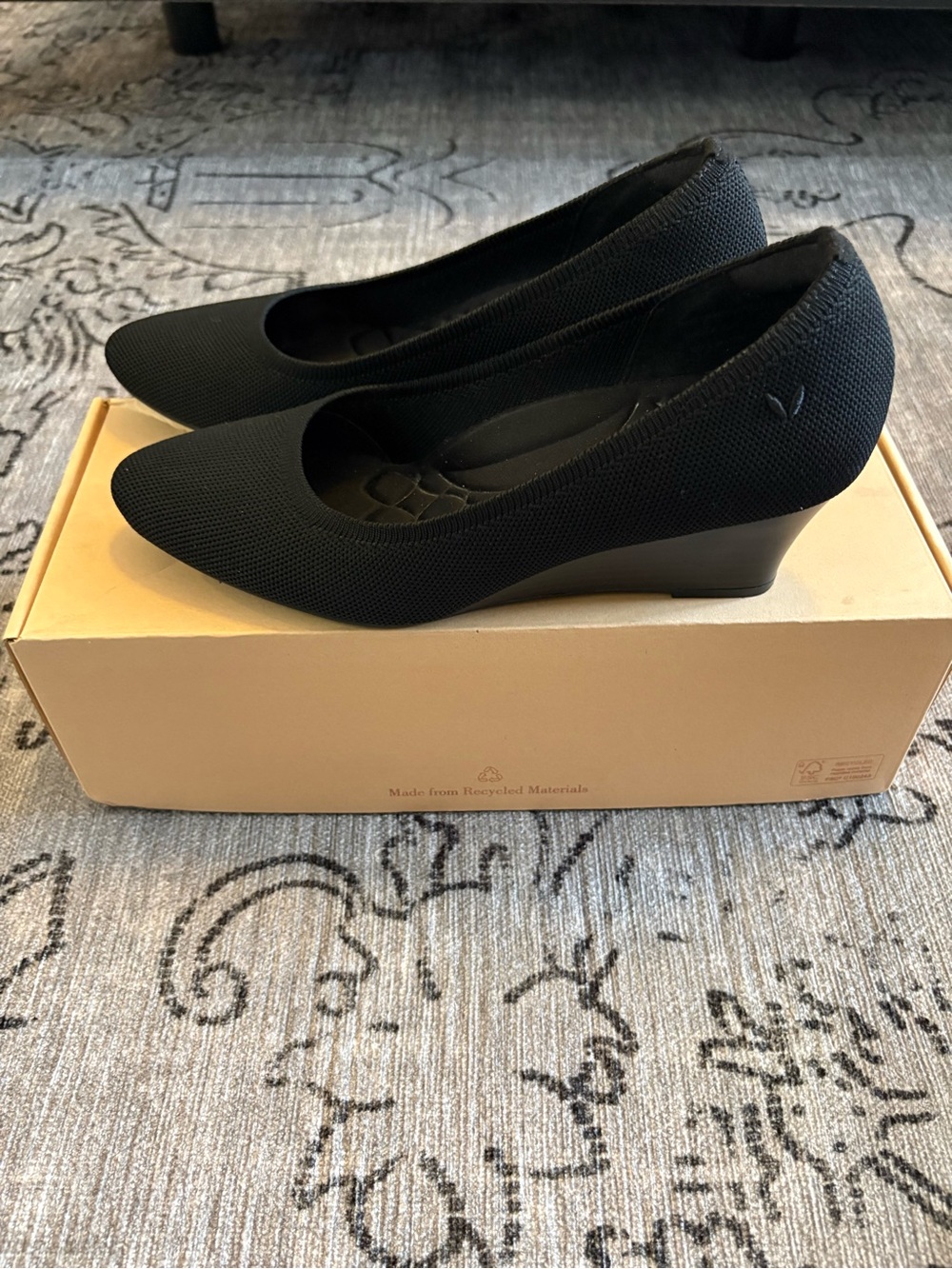 VIVAIA Tamia Wedge Pro Black Pumps – EU 37.5 / US Women’s 7 / Medium